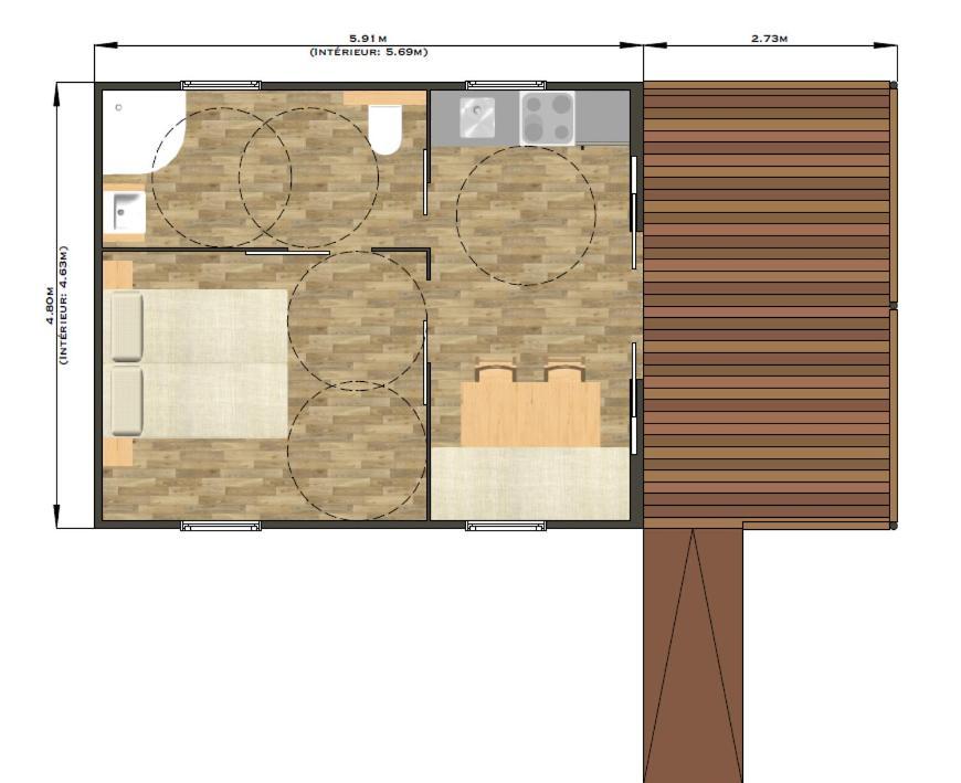 Lodges Du Camping Les 4 Saisons Grane Zewnętrze zdjęcie